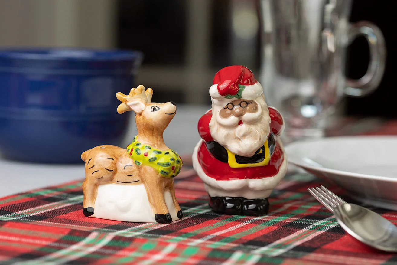 Santa and Reindeer Salt & Pepper