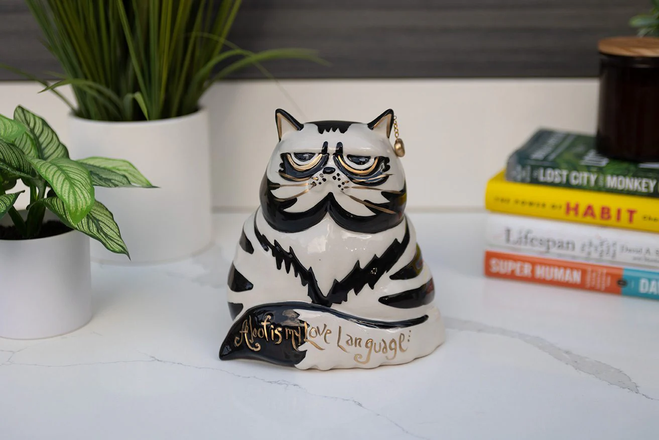 Aloof Is My Language Cat Figurine