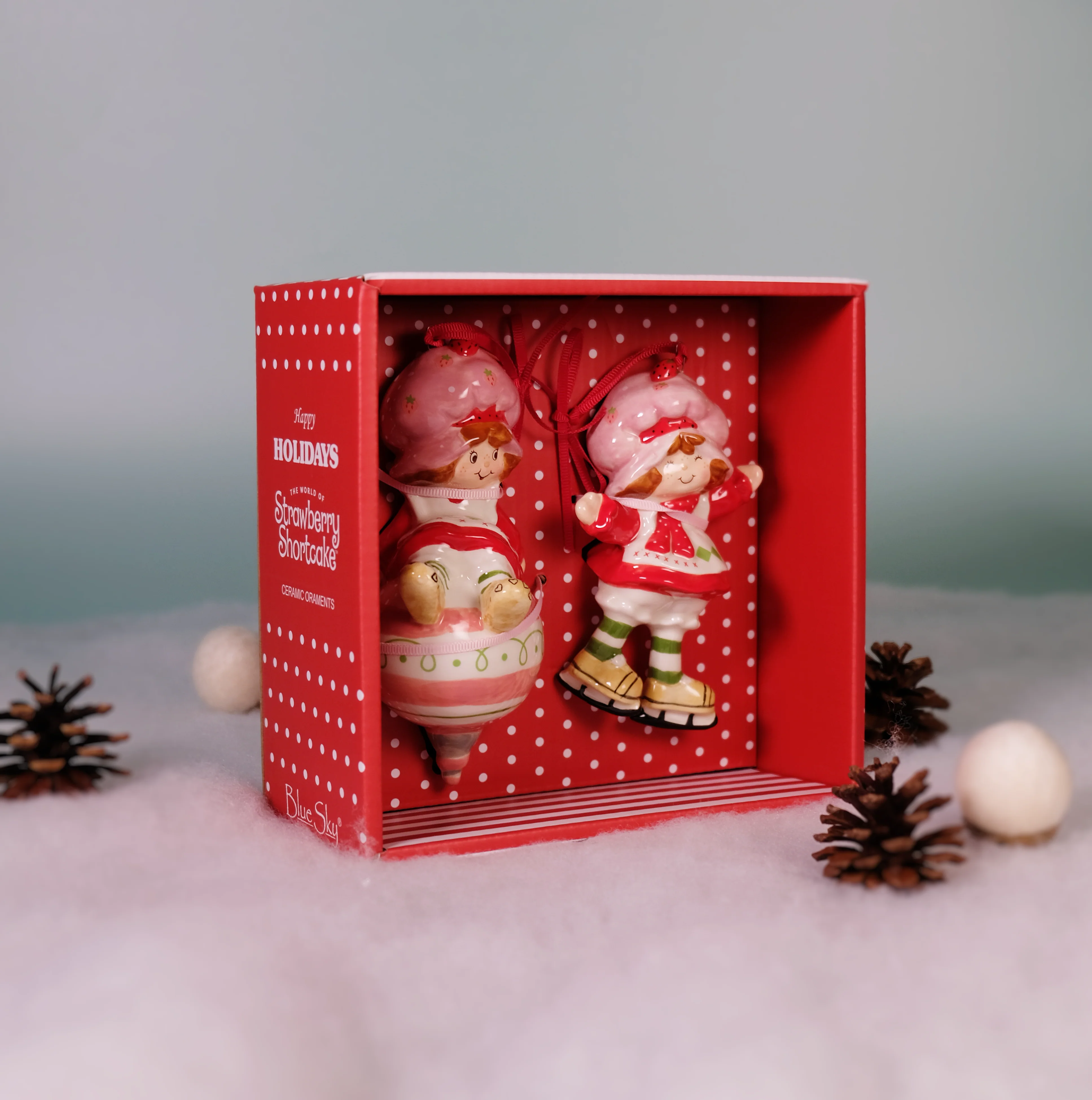 Strawberry Shortcake Berry Bliss Holiday Cheer Ornament Set of 2 - Image 2