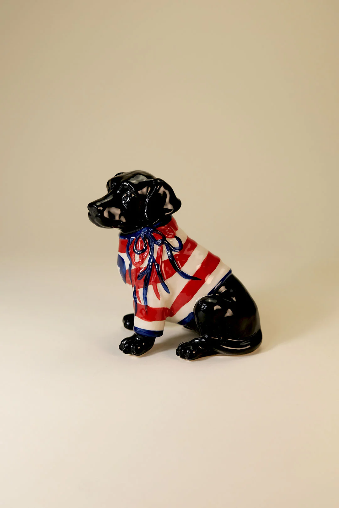 Clayworks Patriotic Black Lab Dog Figurine - Image 3