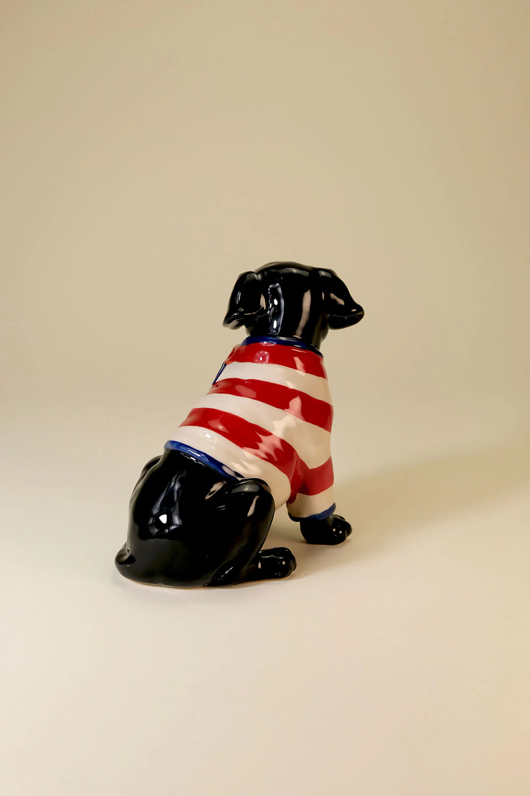 Clayworks Patriotic Black Lab Dog Figurine - Image 4