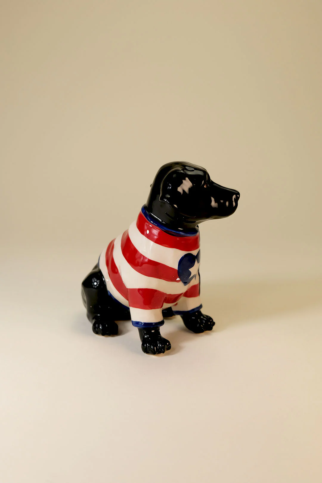 Clayworks Patriotic Black Lab Dog Figurine - Image 5