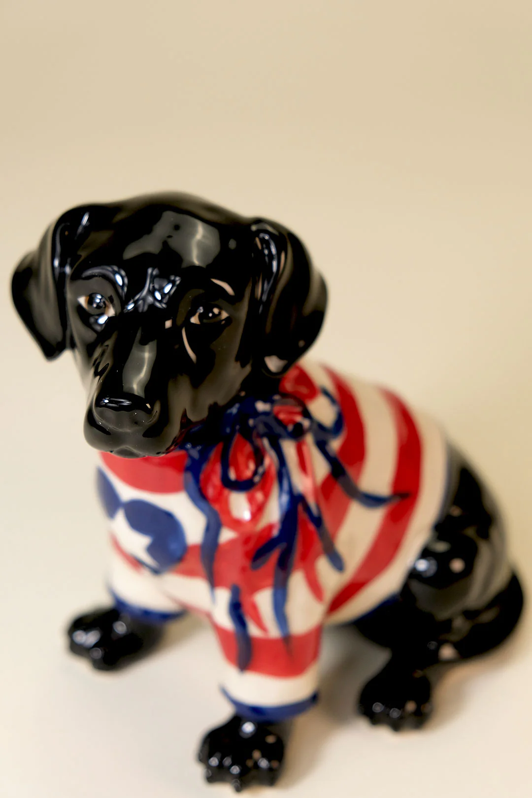 Clayworks Patriotic Black Lab Dog Figurine - Image 6