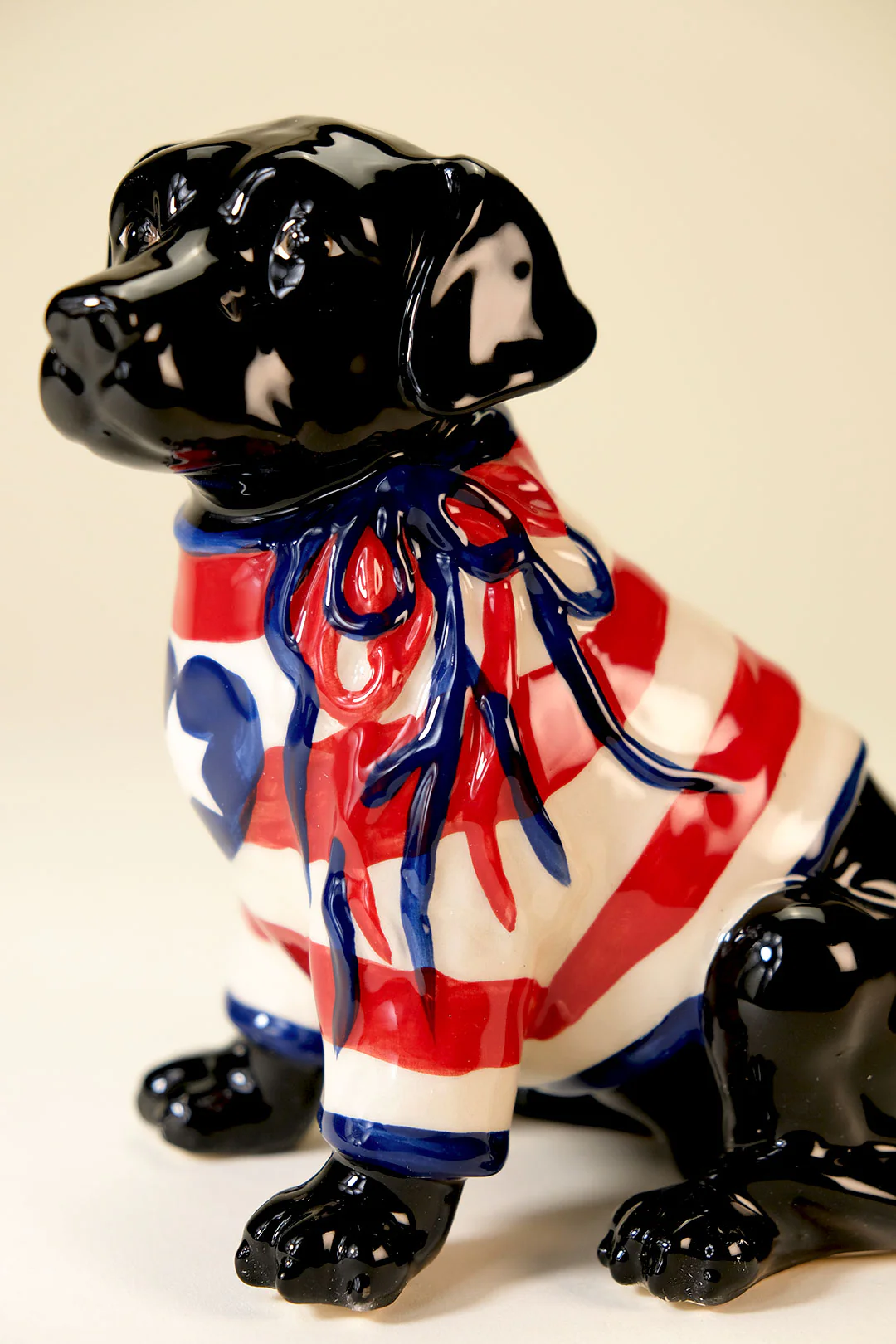 Clayworks Patriotic Black Lab Dog Figurine - Image 8