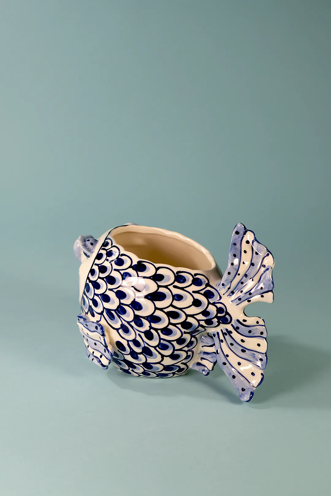 Blue and White Fish Planter - Image 6