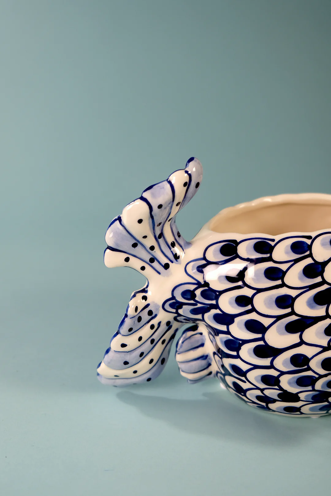 Blue and White Fish Planter - Image 9