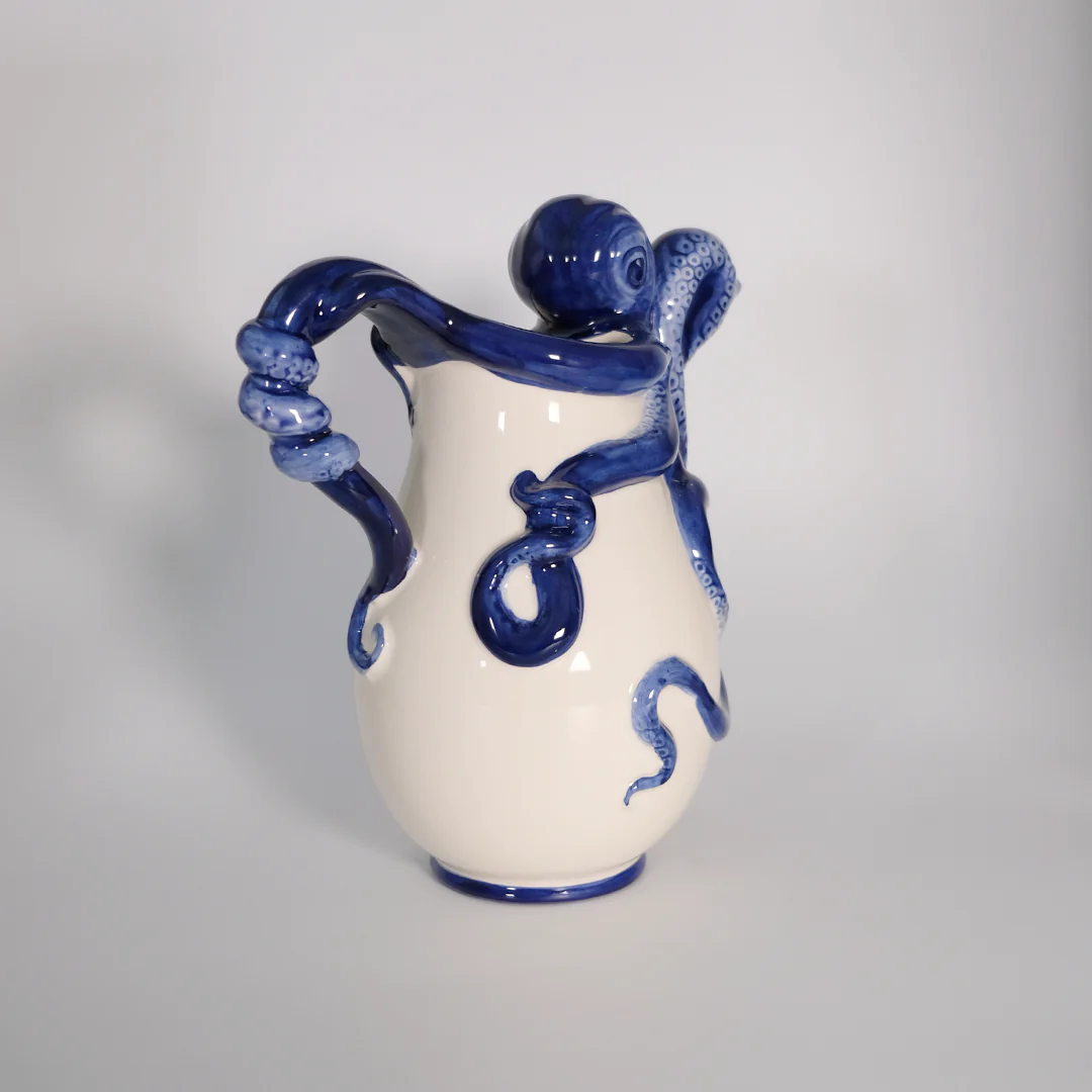 Blue Octopus Pitcher