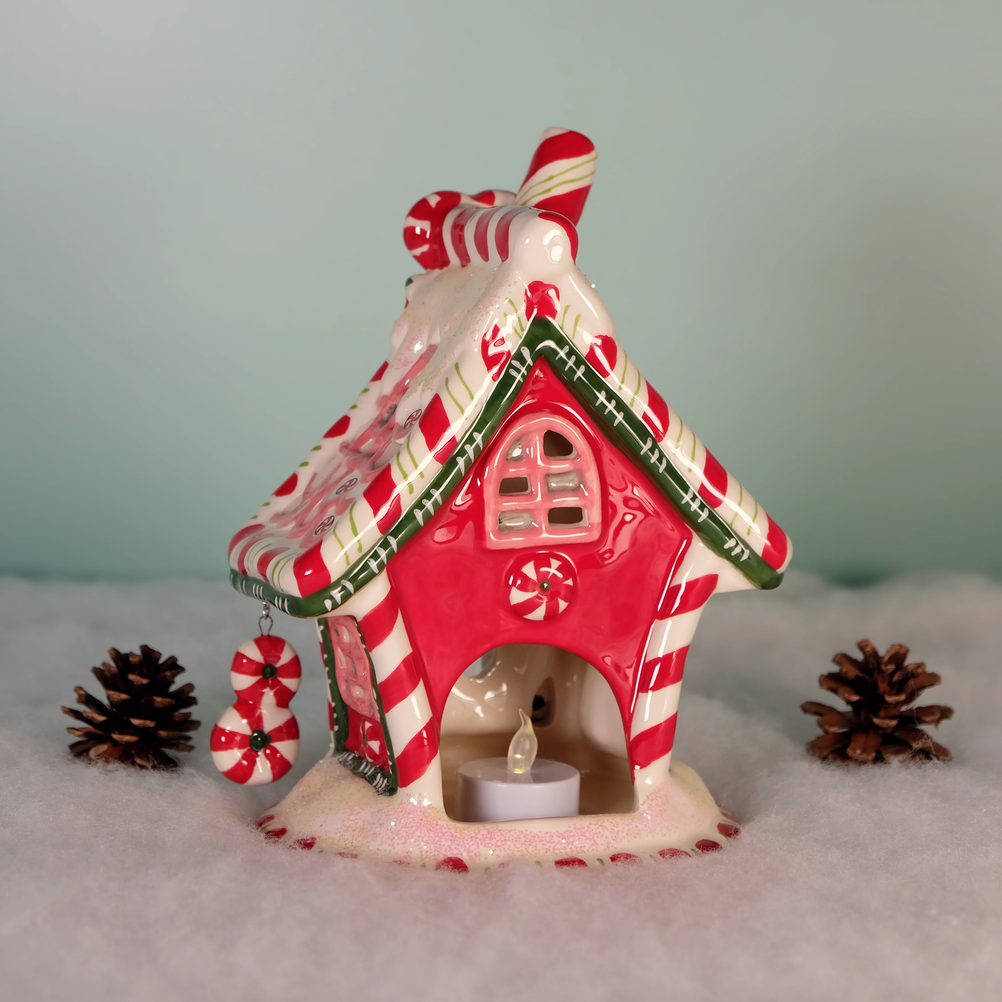 Candy Cane Shop Candle House - Image 3