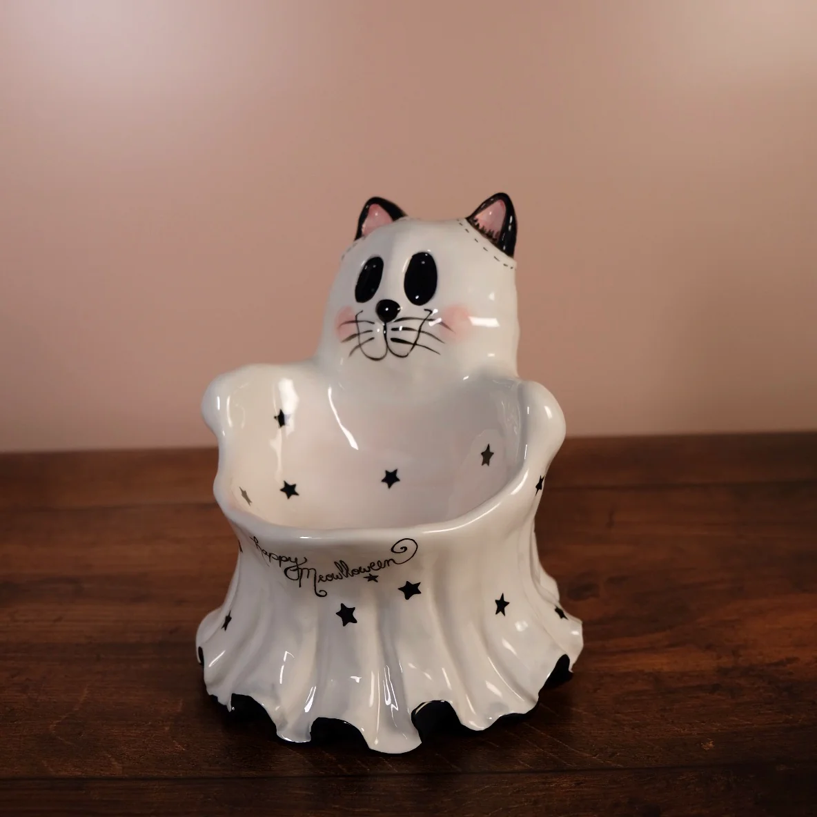 Cat Ghost Pedestal Bowl - Image 2