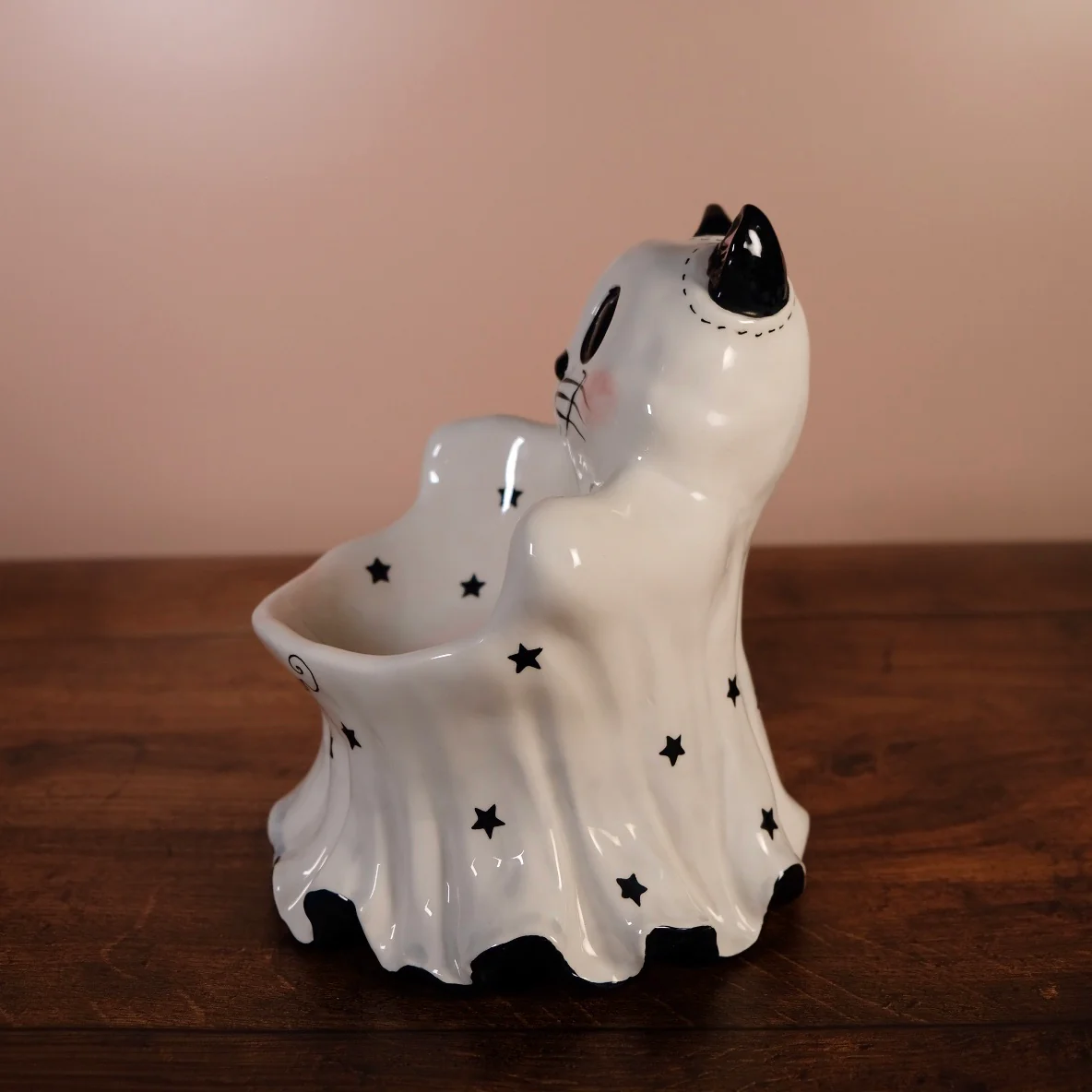Cat Ghost Pedestal Bowl - Image 3
