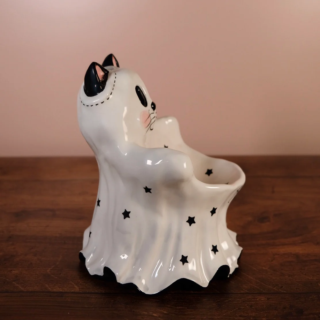 Cat Ghost Pedestal Bowl - Image 4