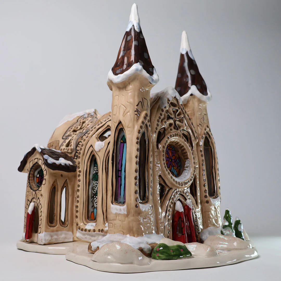 CHRISTMAS CATHEDRAL CANDLE HOUSE - Image 2