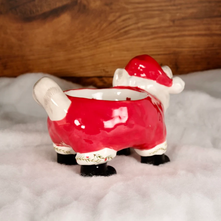 CHRISTMAS PEDESTAL CAT BOWL - Image 3