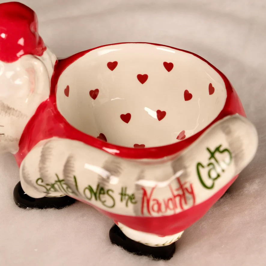 CHRISTMAS PEDESTAL CAT BOWL - Image 7