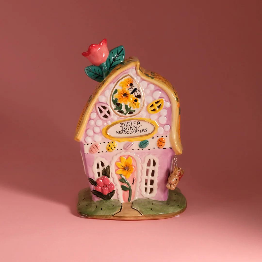 Clayworks Easter Bunny Headquarters Candle House