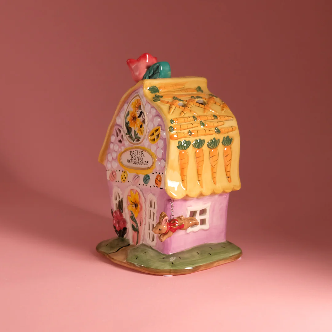 Clayworks Easter Bunny Headquarters Candle House - Image 2