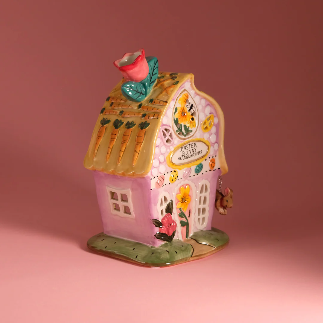 Clayworks Easter Bunny Headquarters Candle House - Image 4