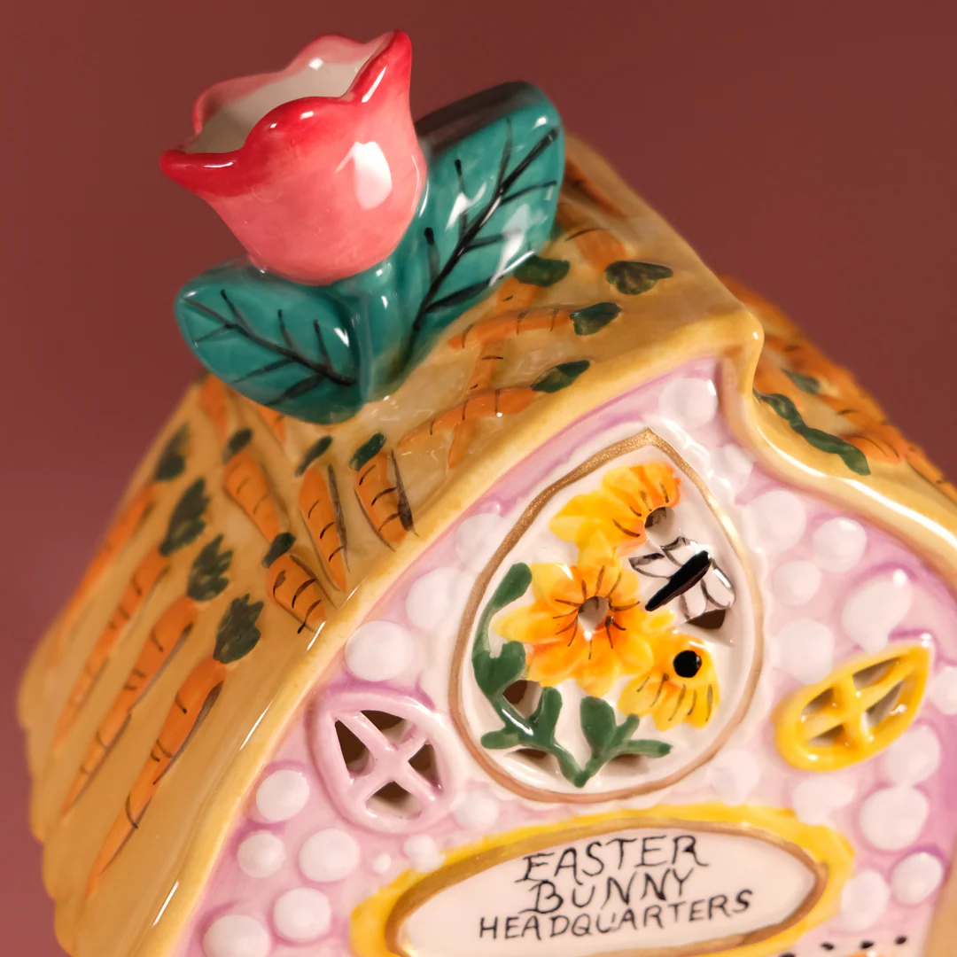 Clayworks Easter Bunny Headquarters Candle House - Image 6