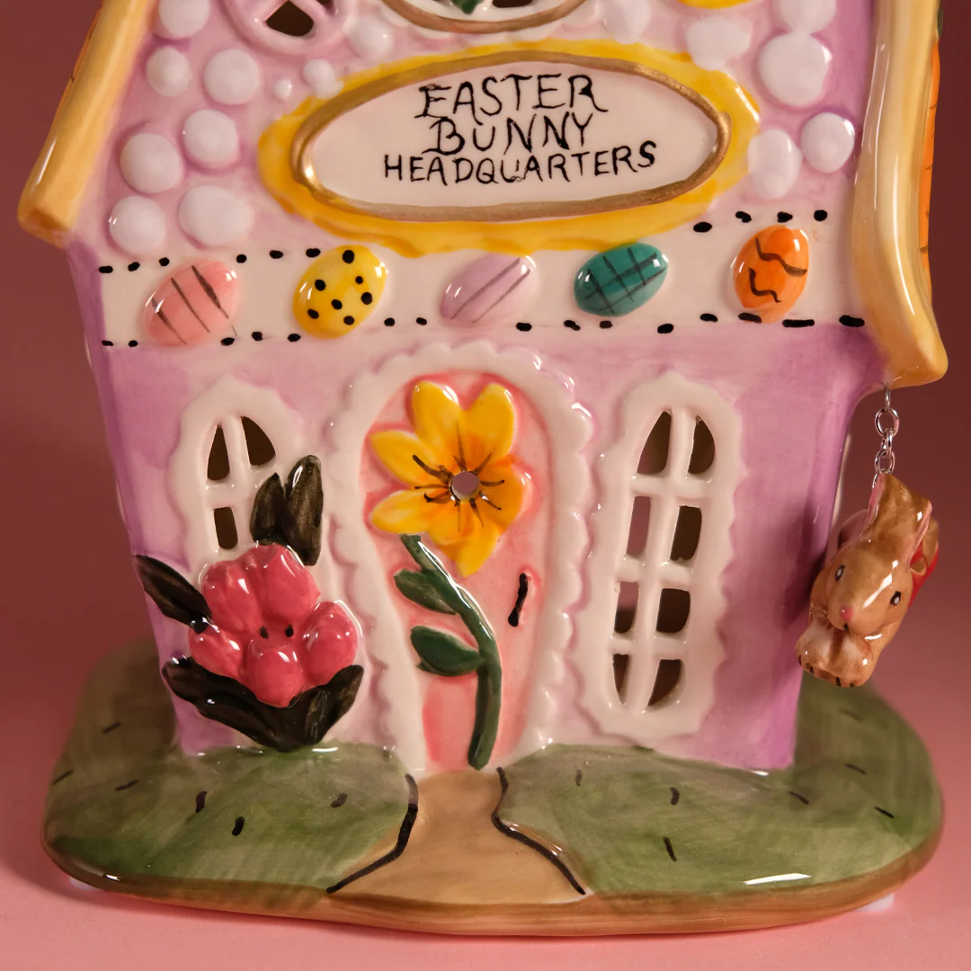 Clayworks Easter Bunny Headquarters Candle House - Image 7