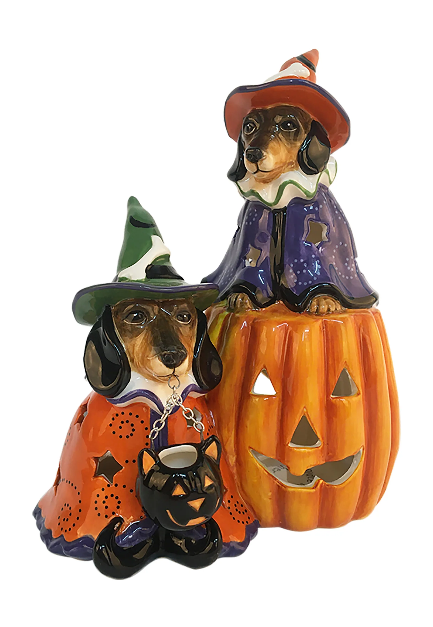 CLAYWORKS HARRY AND HERMIONE DACHSHUNDS TEALIGHT HOLDER - Image 3
