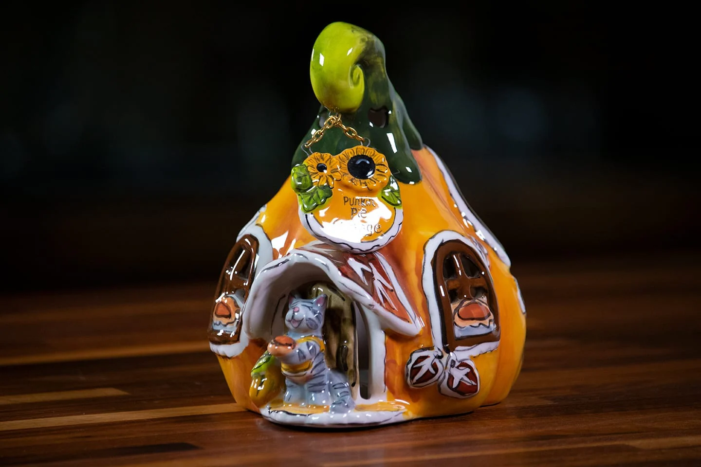 Clayworks Pumpkin Cottage Candle House - Small