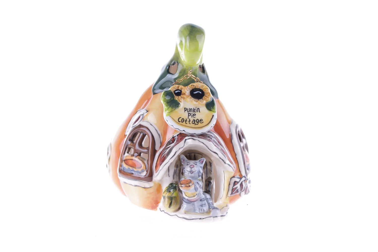 Clayworks Pumpkin Cottage Candle House - Small - Image 3