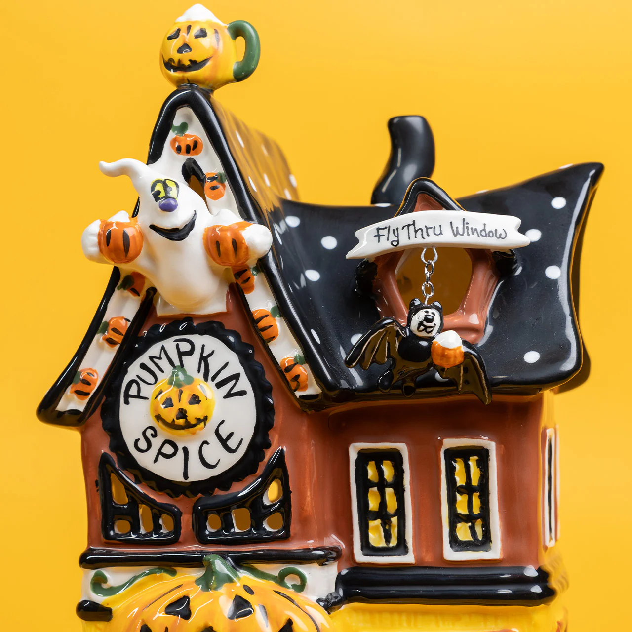 Clayworks Pumpkin Spice Latte Candle House - Image 3