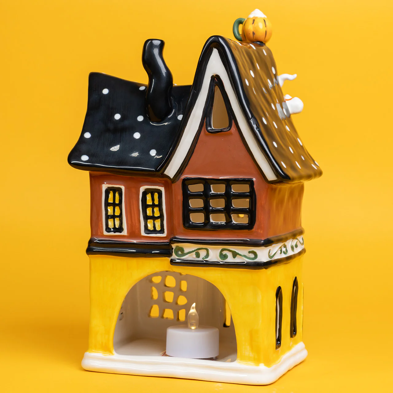 Clayworks Pumpkin Spice Latte Candle House - Image 4