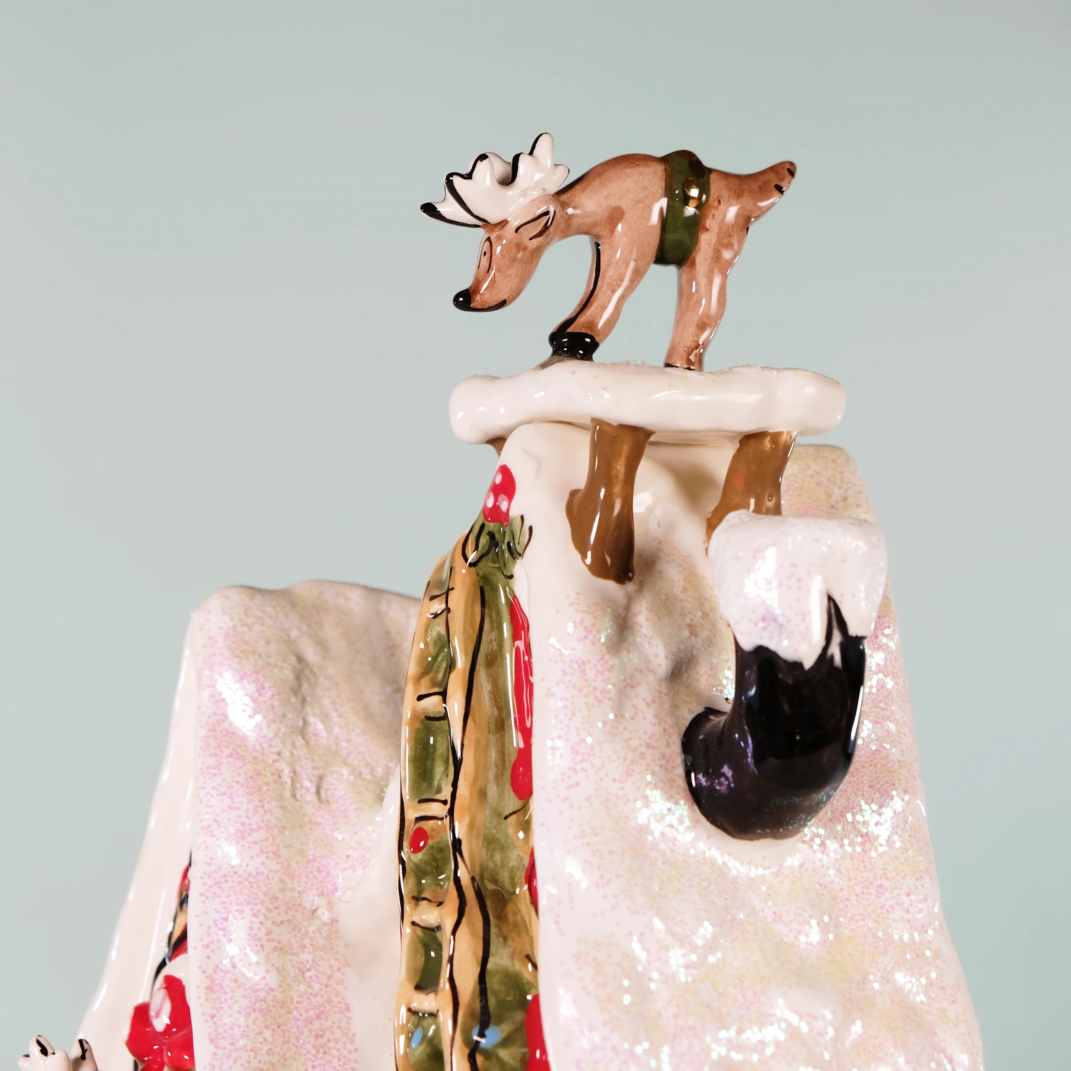 Reindeerville Clayworks Rudolph Flight School Candle House - Image 5