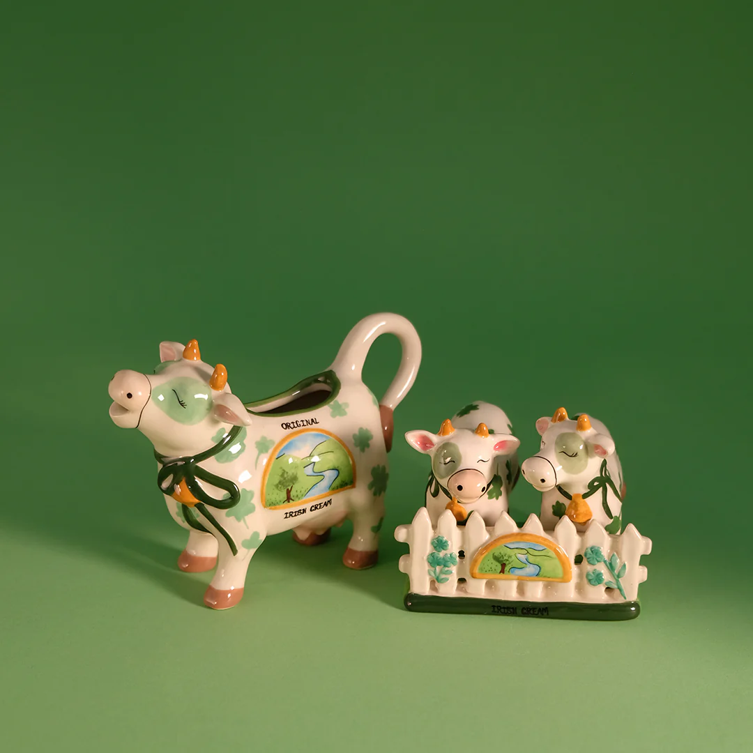 Cow Salt & Pepper Set with Dish - Image 7