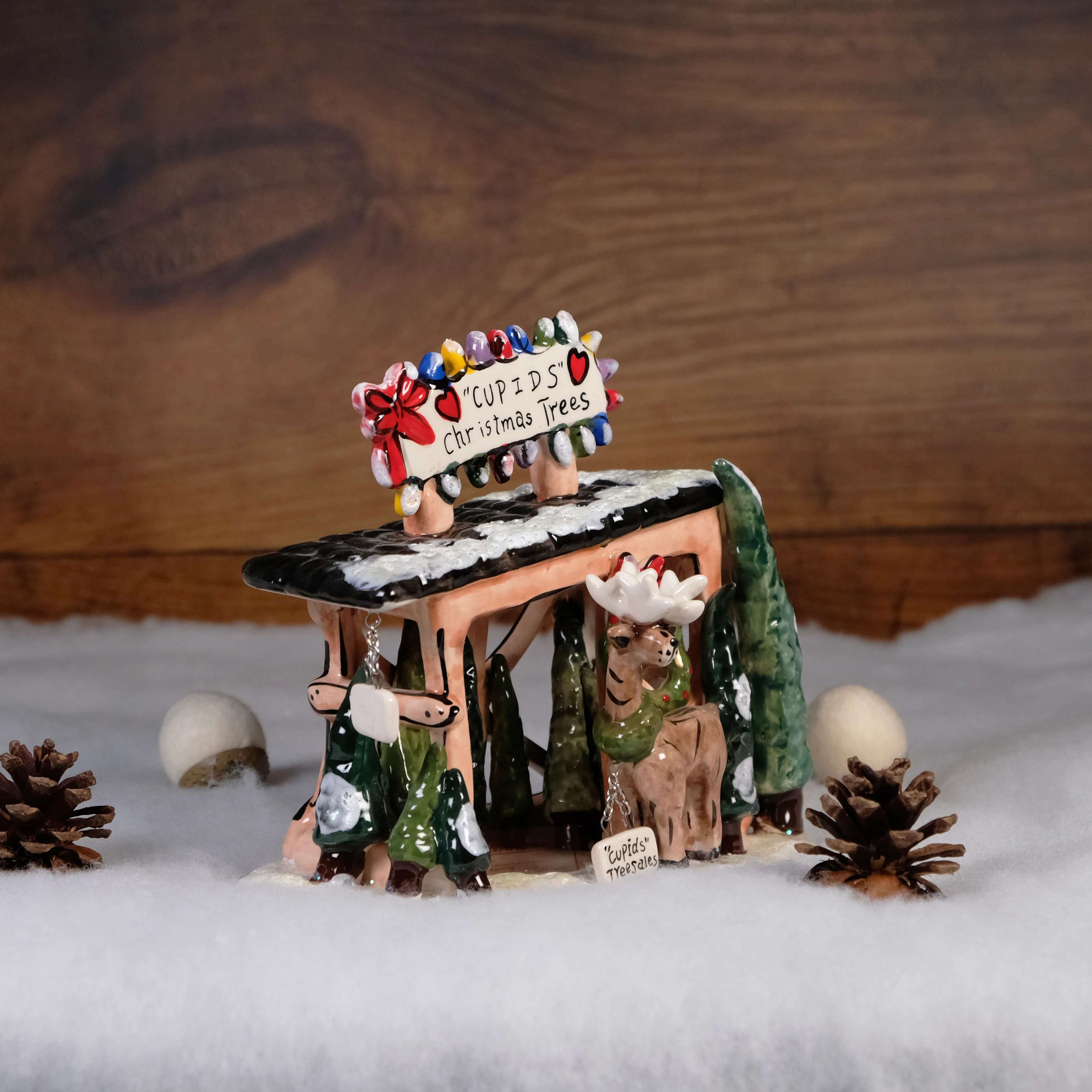 ReindeerVille - Cupid's Tree Lot Tealight Holder - Image 2