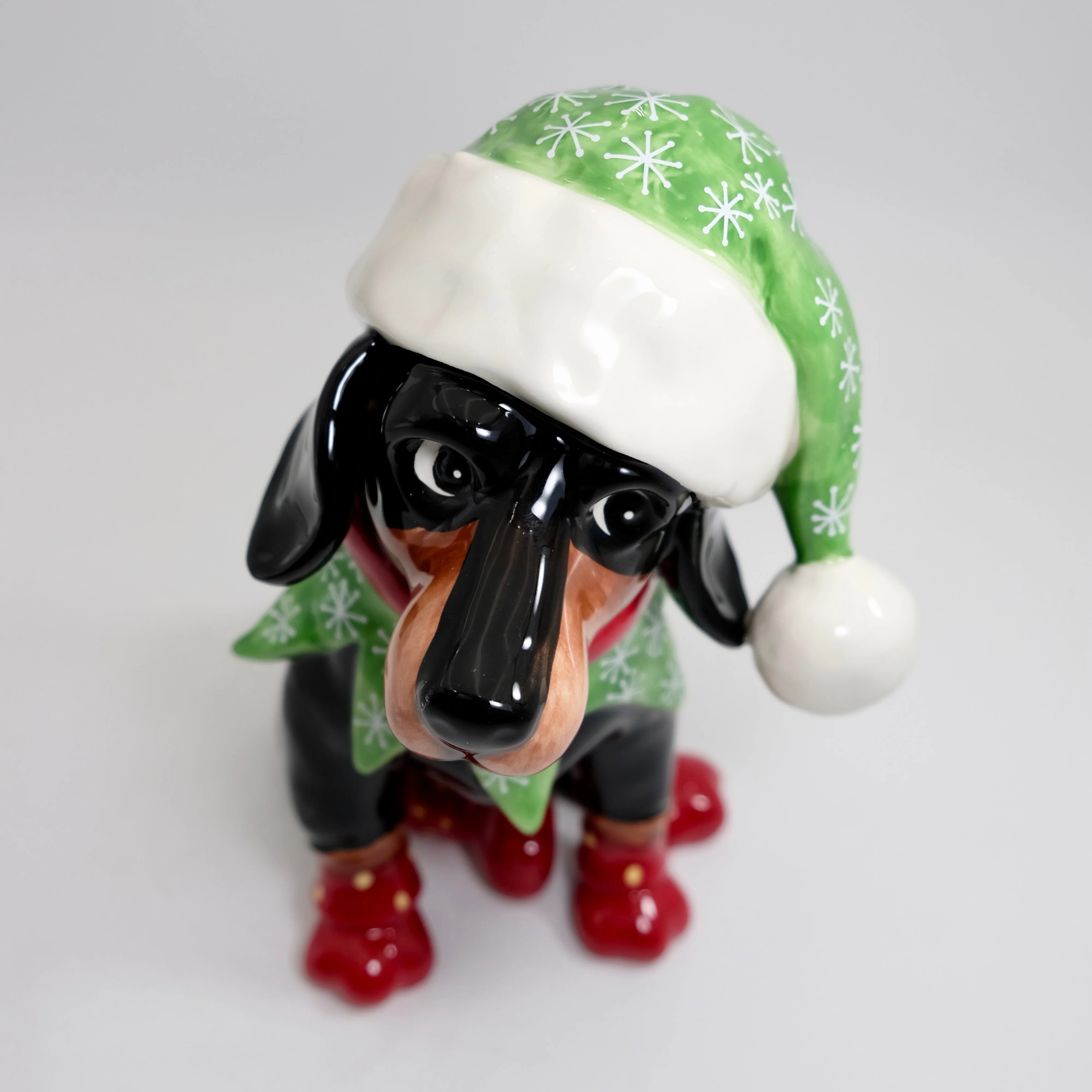 Dachshund in Elf Hat Figurine - Image 7