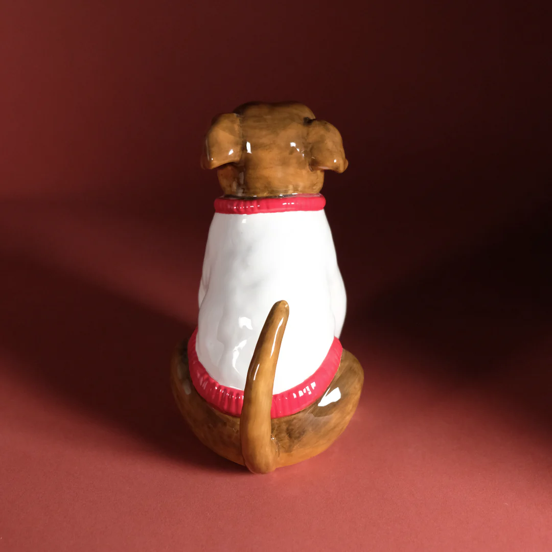 Dog Figurine in White Sweater - Image 3