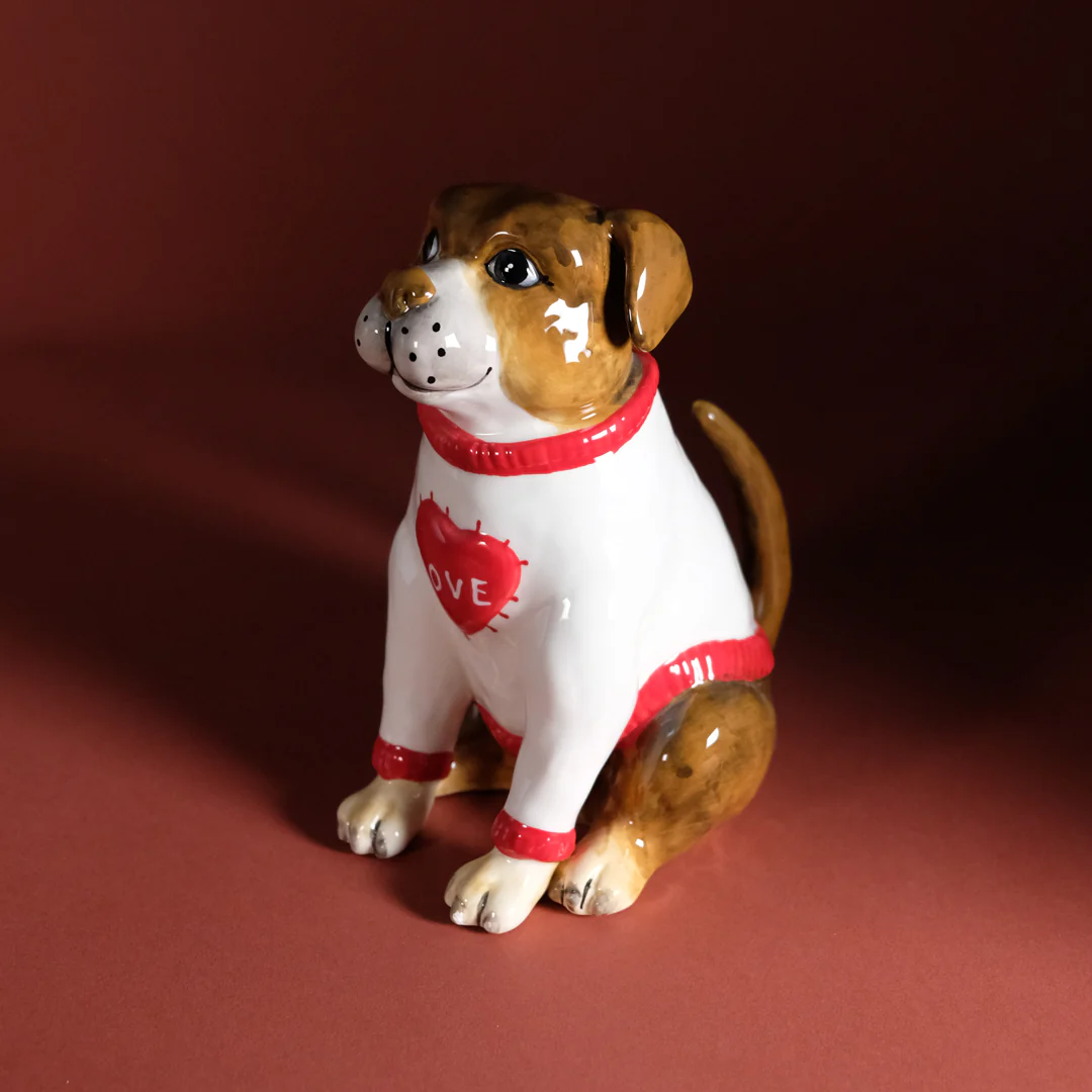 Dog Figurine in White Sweater - Image 4
