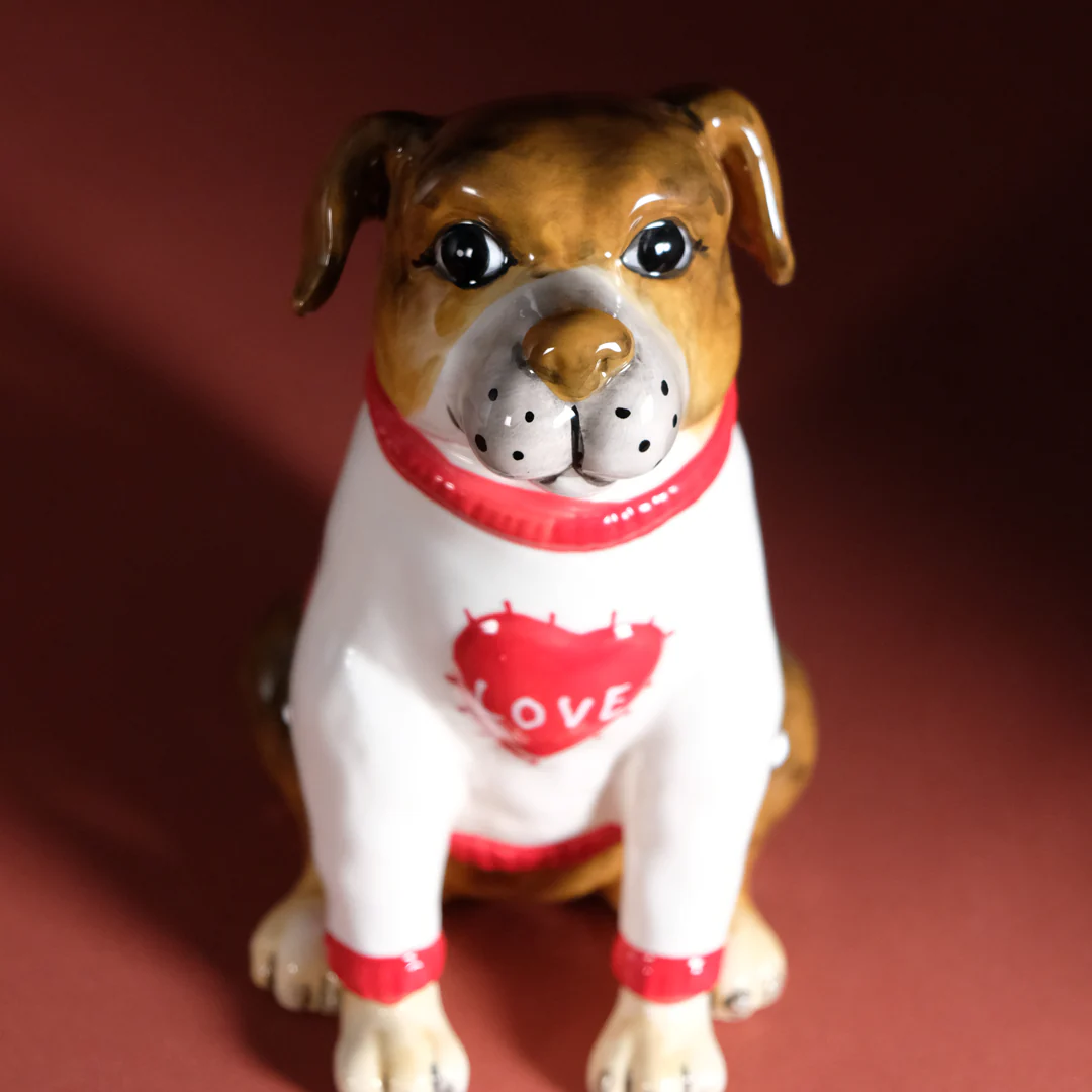 Dog Figurine in White Sweater - Image 5