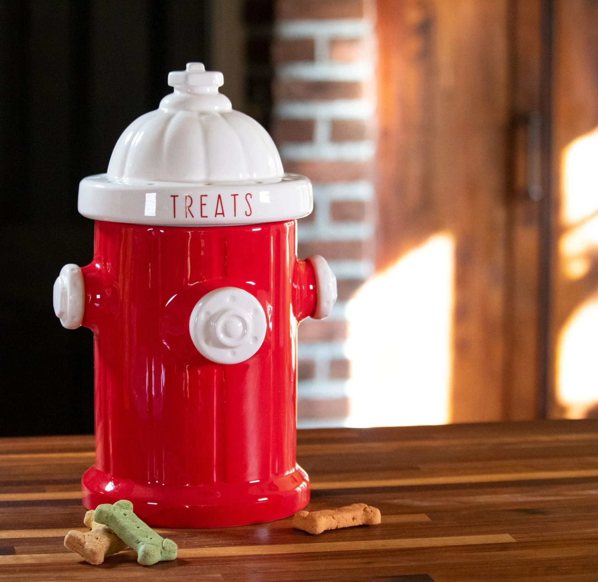 Fire Hydrant Treat Jar - Red