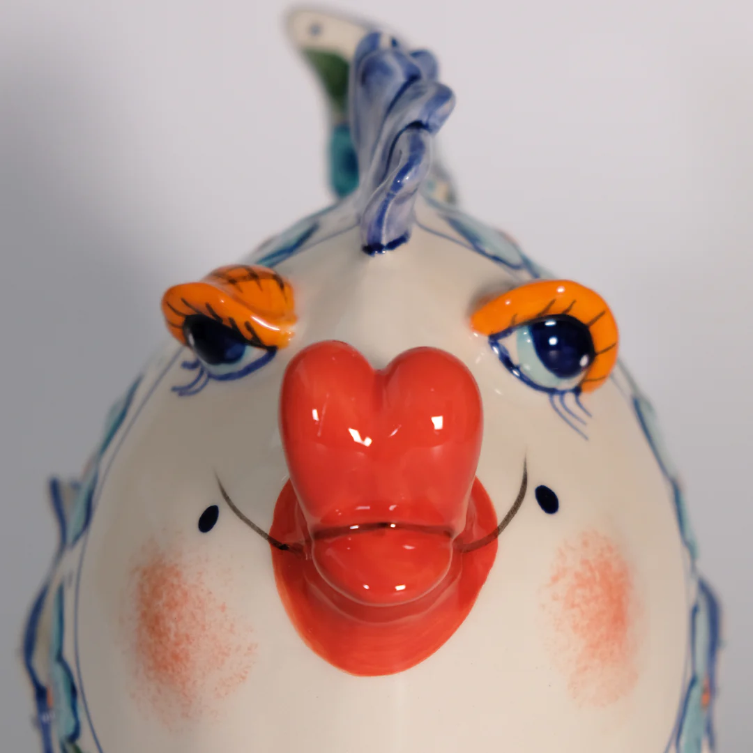 Flower Fish Figurine - Blue - Image 5