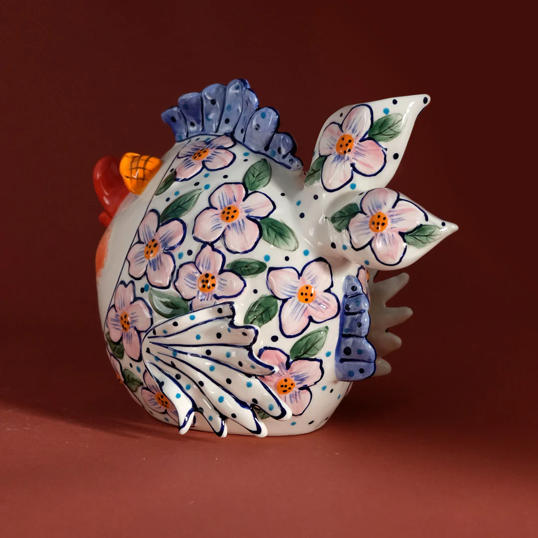 Flower Fish Figurine - Pink - Image 3