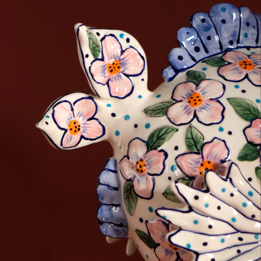 Flower Fish Figurine - Pink - Image 7