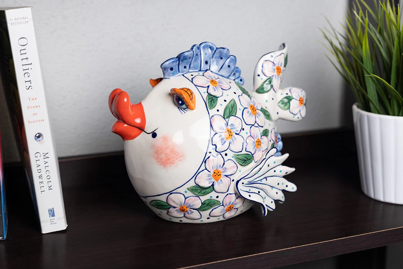 Flower Fish Figurine - Pink - Image 8