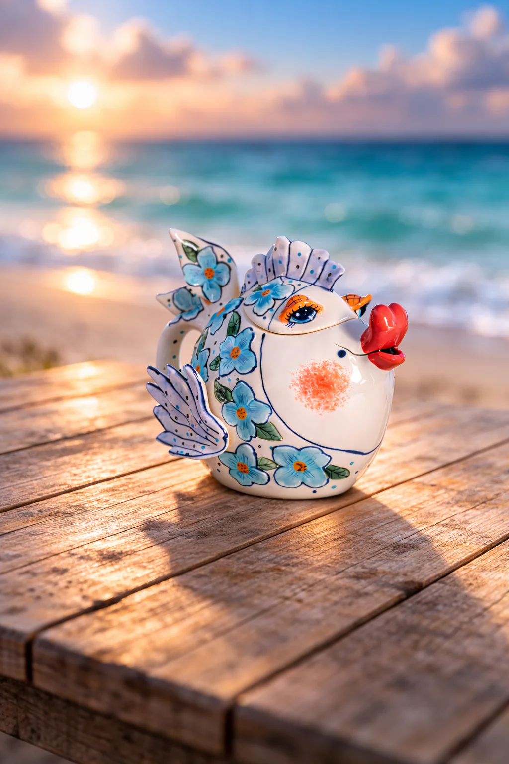 Flower Fish Teapot - Image 2