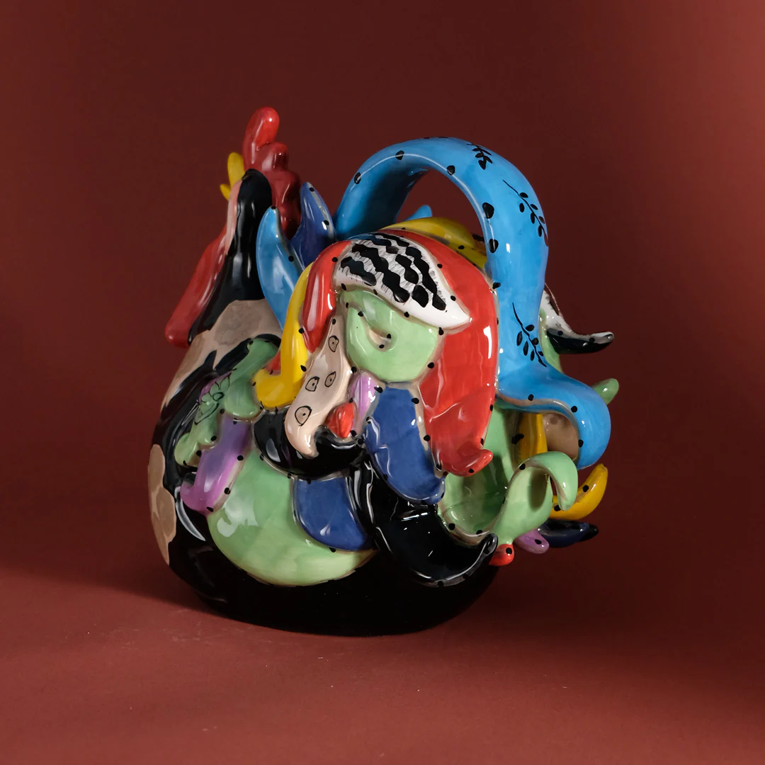 Funky Black Rooster Figurine - Image 4