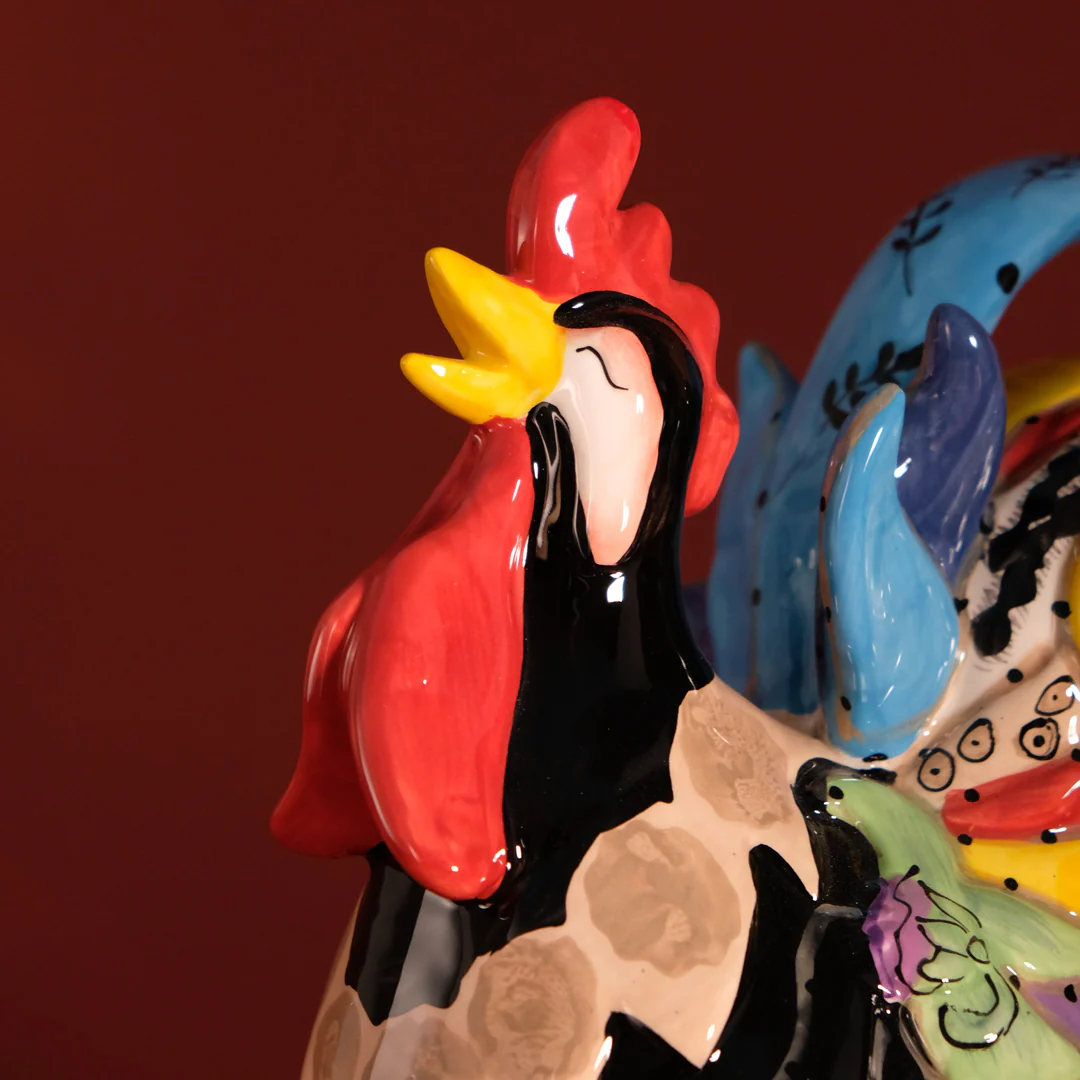Funky Black Rooster Figurine - Image 5