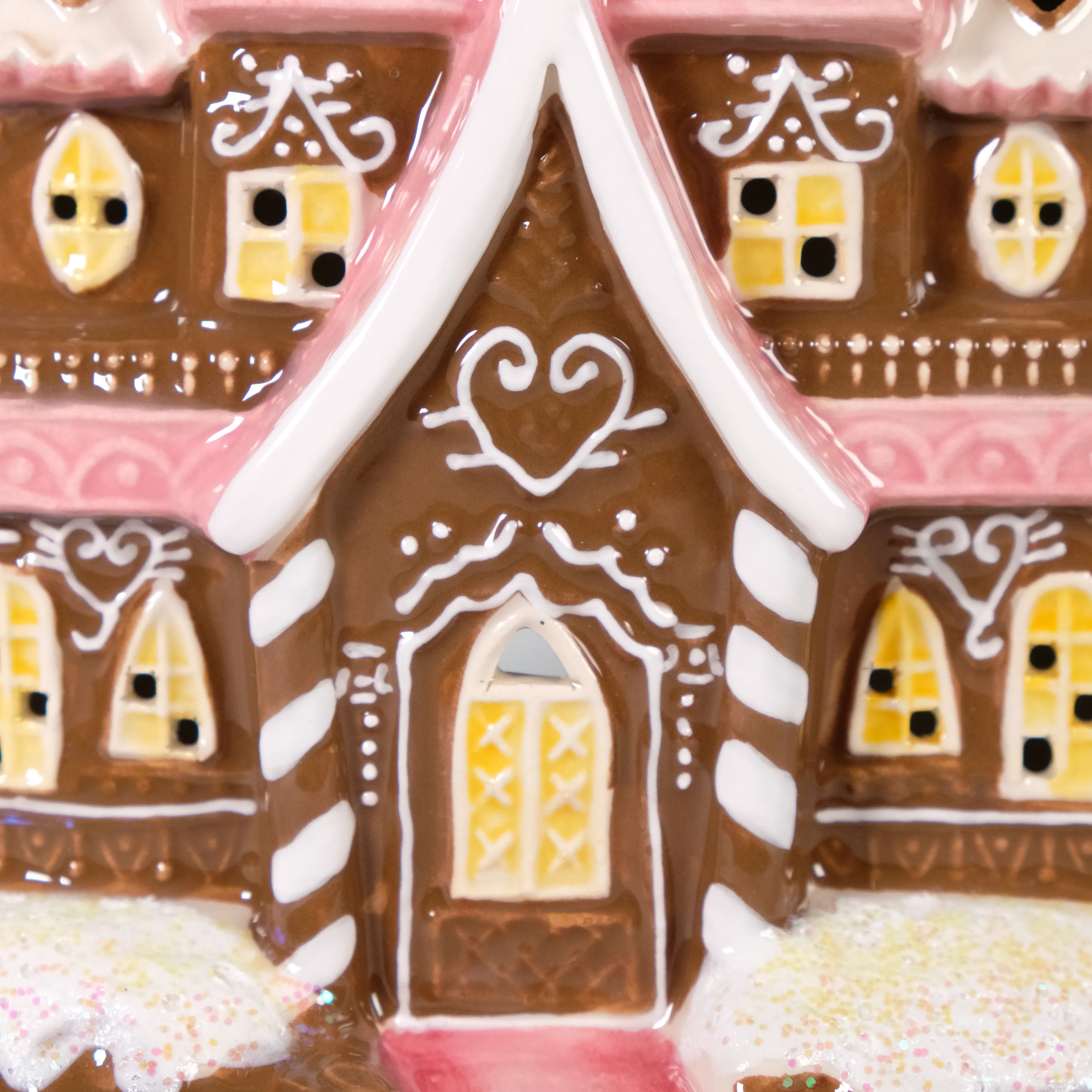 Gingerbread Pink Castle Candle House - Image 7