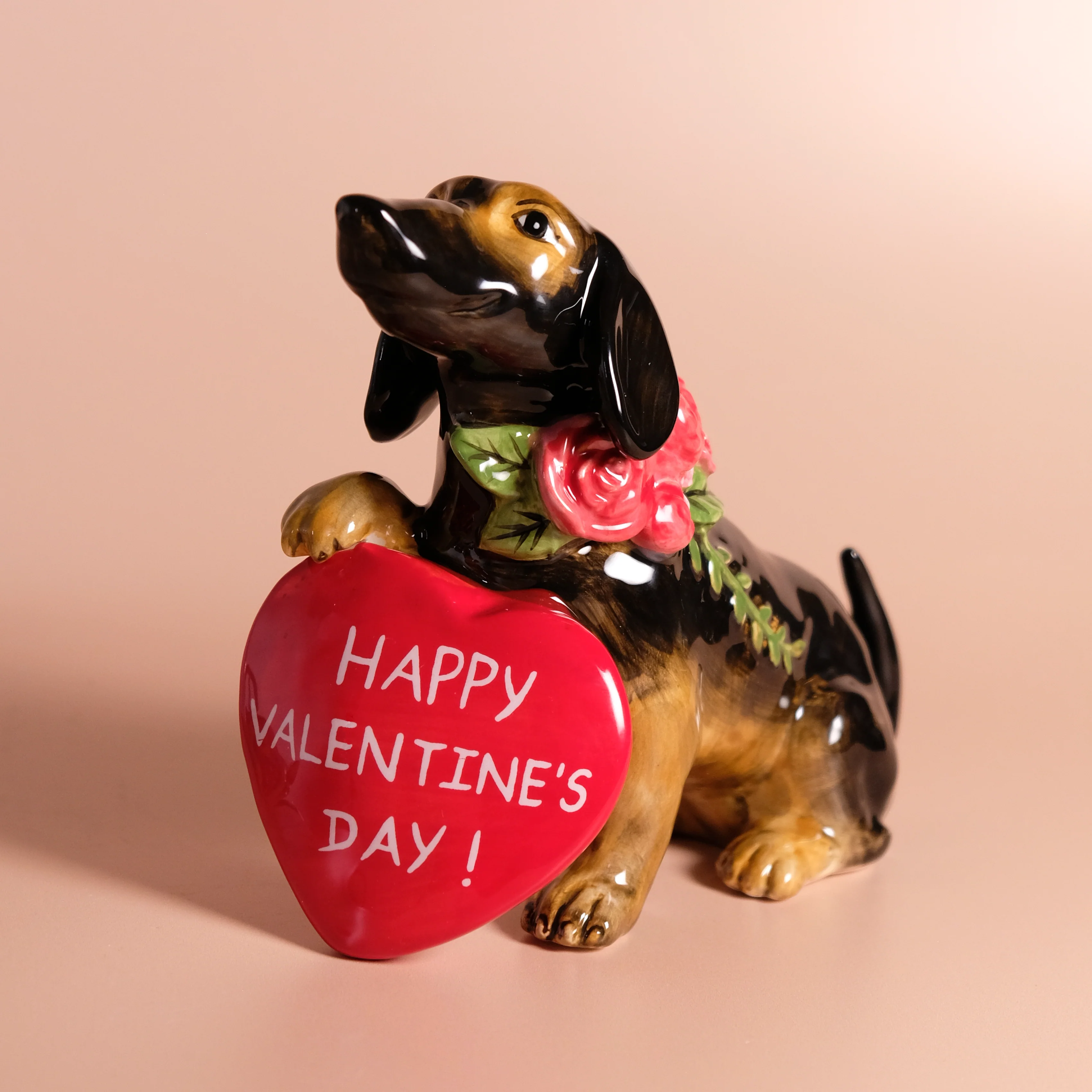 Happy Galentine's Day Dog Figurine