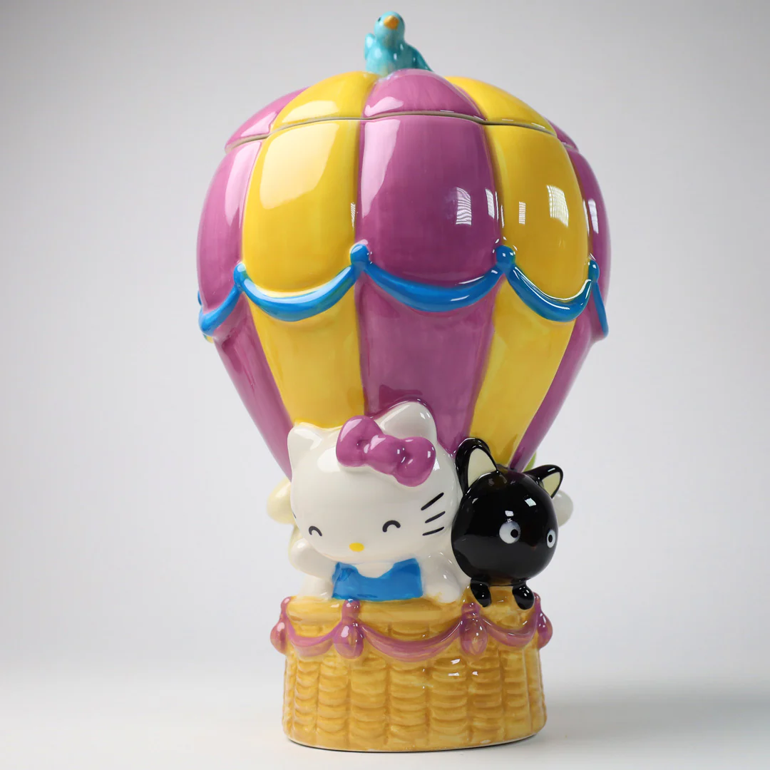 Hello Kitty and Chococat Hot Air Balloon Cookie Jar