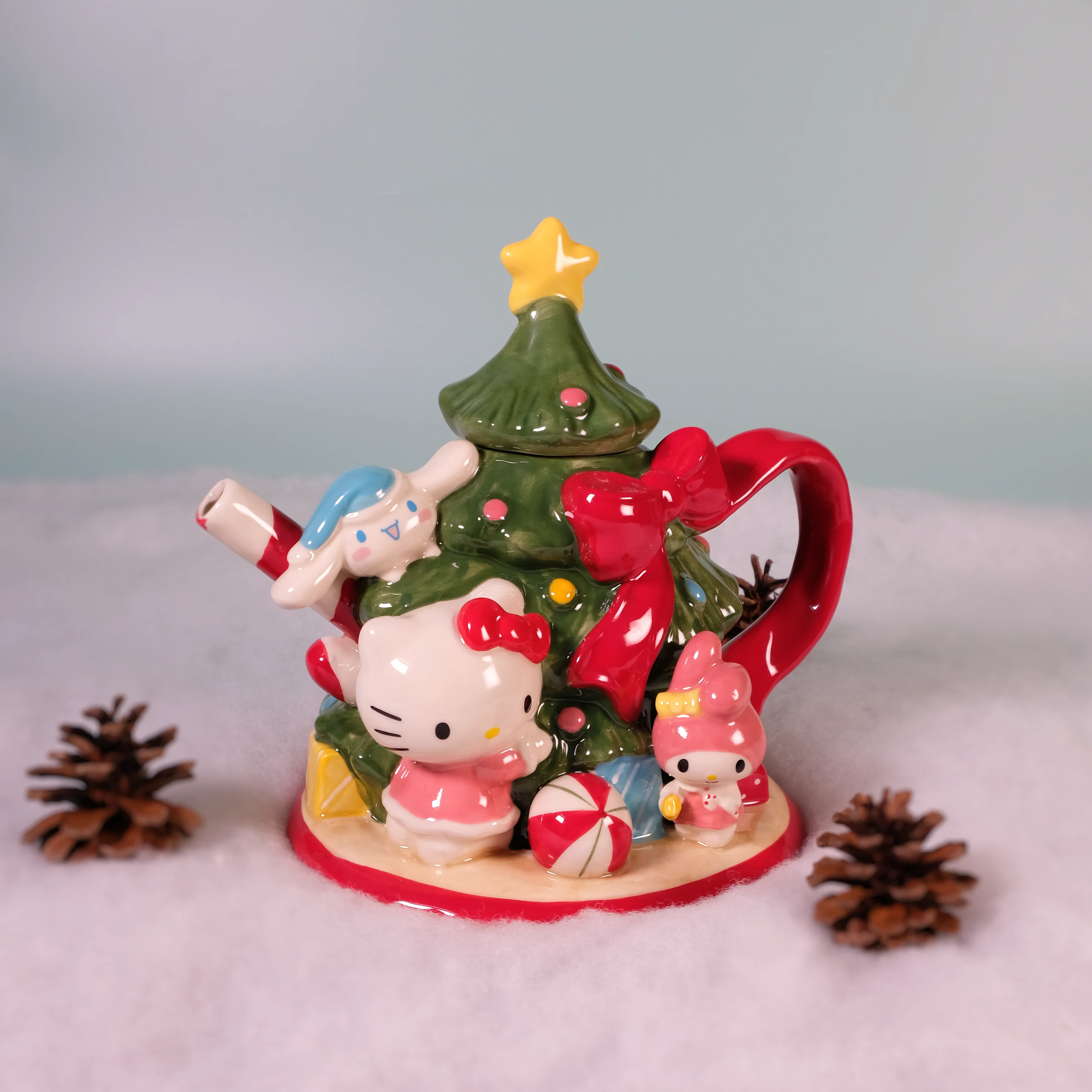 Hello Kitty and Friends Holiday Tree Teapot - Image 2