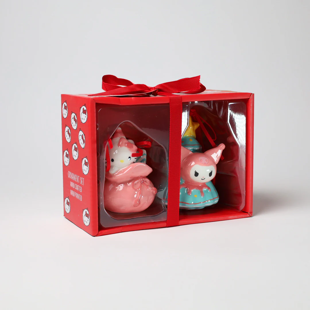 Hello Kitty and Kuromi Ornament Set - Pink - Image 3