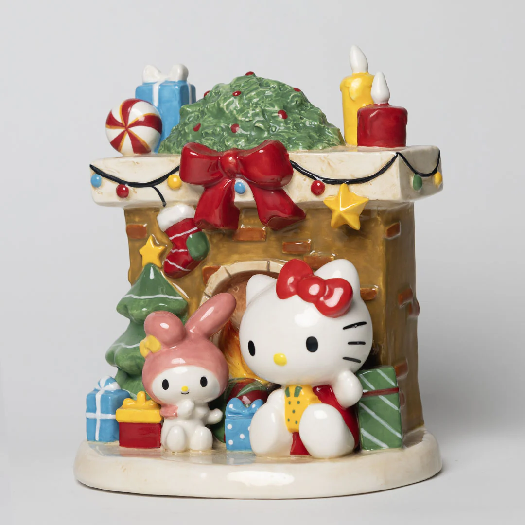 Hello Kitty and My Melody Holiday Fireplace Figurine - Image 2