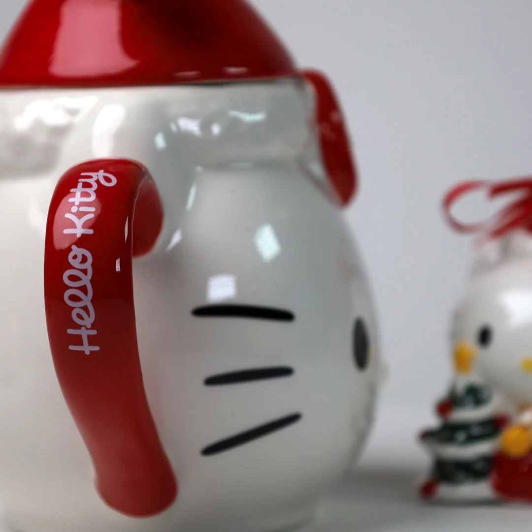 Hello Kitty Figural Mug (with lid) and Ornament Gift Set - Image 3
